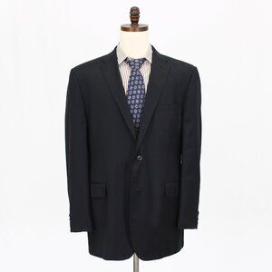 Saks Fifth Avenue 46L Gray Solid 2-Button Sport Coat Blazer Jacket G550